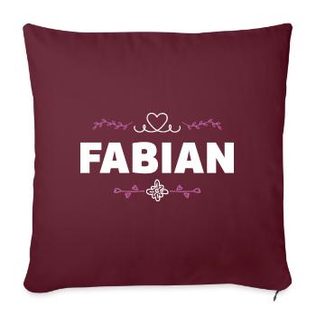 Fabien - Housse de coussin décorative 45 x 45 cm - bordeaux - Devant