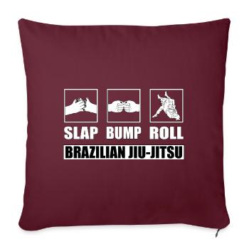 Brazilian Jiu-Jitsu Slap Bump Roll - Sofakissenbezug 45 x 45 cm - Burgunderrot - Vorne