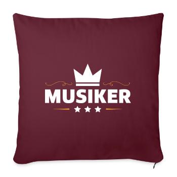 Musiker Beruf - Sofakissenbezug 45 x 45 cm - Burgunderrot - Vorne