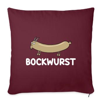 Bockwurst - Sofakissenbezug 45 x 45 cm - Burgunderrot - Vorne