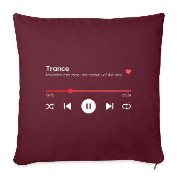 Trance - Sofakissenbezug 45 x 45 cm - Burgunderrot - Vorne