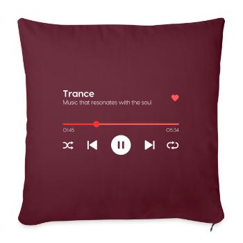 Transe - Housse de coussin décorative 45 x 45 cm - bordeaux - Devant