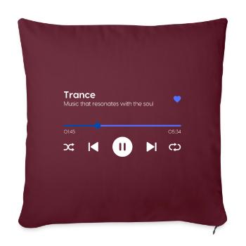 Transe - Housse de coussin décorative 45 x 45 cm - bordeaux - Devant