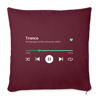 Trance - Sofakissenbezug 45 x 45 cm - Burgunderrot - Vorne