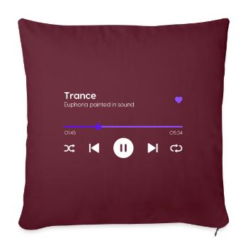Trance - Sofakissenbezug 45 x 45 cm - Burgunderrot - Vorne