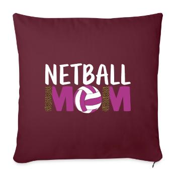 Cadeau de joueur de netball Love Netball - Housse de coussin décorative 45 x 45 cm - bordeaux - Devant