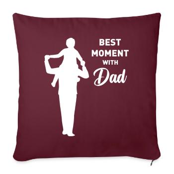 Fête des pères Fun Design - Housse de coussin décorative 45 x 45 cm - bordeaux - Devant