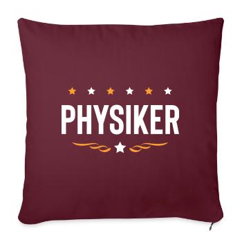 Physiker Beruf - Sofakissenbezug 45 x 45 cm - Burgunderrot - Vorne