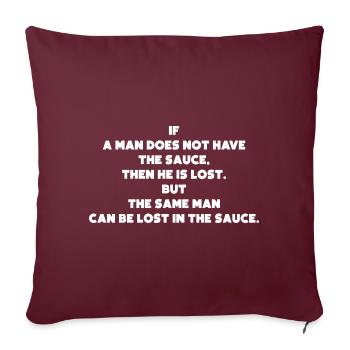 Citation amusante - Housse de coussin décorative 45 x 45 cm - bordeaux - Devant