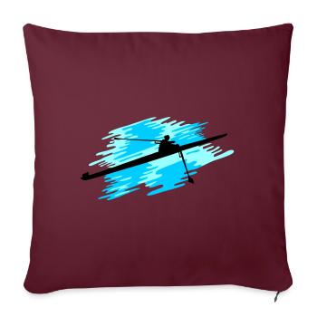 Ramer 1er, Une Dame d’Aviron - Housse de coussin décorative 45 x 45 cm - bordeaux - Devant