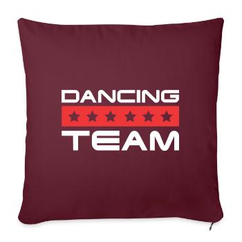 Équipe de danse - Housse de coussin décorative 45 x 45 cm - bordeaux - Devant