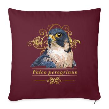 Wanderfalke - Sofakissenbezug 45 x 45 cm - Burgunderrot - Vorne