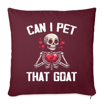 Can I Pet That Goat | Goat Mom, Goat Dad Halloween - Housse de coussin décorative 45 x 45 cm - bordeaux - Devant