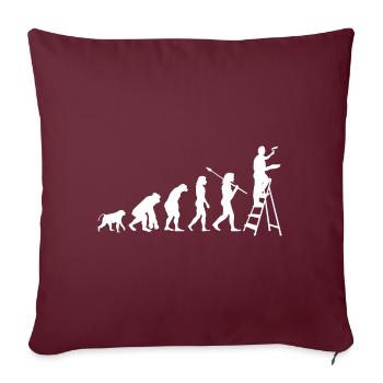 Formation des peintres - Housse de coussin décorative 45 x 45 cm - bordeaux - Devant