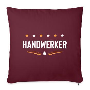 Handwerker Beruf - Sofakissenbezug 45 x 45 cm - Burgunderrot - Vorne