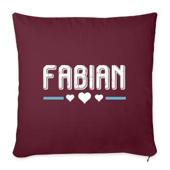 Fabien - Housse de coussin décorative 45 x 45 cm - bordeaux - Devant