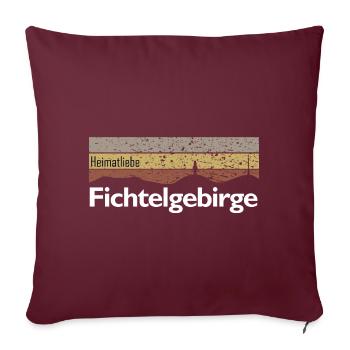 Fichtelgebirge Heimatliebe Fichtelshirt Schneeberg - Sofakissenbezug 45 x 45 cm - Burgunderrot - Vorne