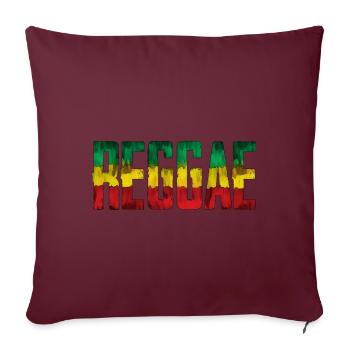 Raggae xxl - Housse de coussin décorative 45 x 45 cm - bordeaux - Devant