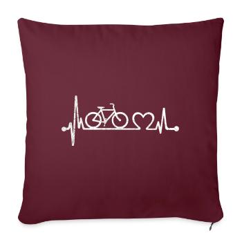 Vélo de course vélo de course vélo VTT BMX T-S - Housse de coussin décorative 45 x 45 cm - bordeaux - Devant