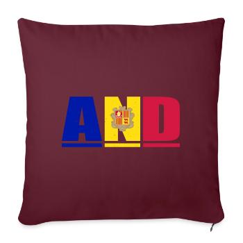 Andorre Graphique - Housse de coussin décorative 45 x 45 cm - bordeaux - Devant