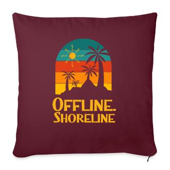 Plage Famille Océan Relatif Été - Housse de coussin décorative 45 x 45 cm - bordeaux - Devant