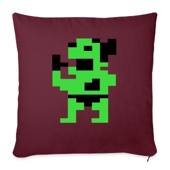 Le Gros Vert (Pix) - Housse de coussin décorative 45 x 45 cm - bordeaux - Devant