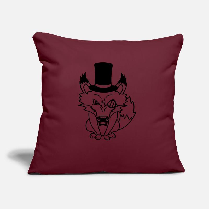 Fox Red Fox Sir Mr. Top Hat Monocle Glasses Sofa pillowcase 17,3'' x 17,3'' (45 x 45 cm)