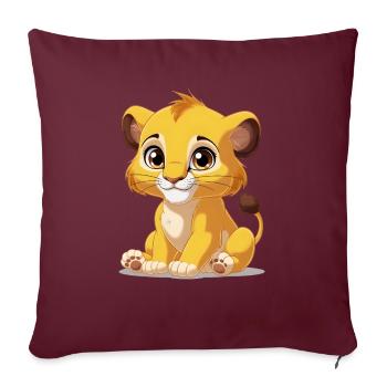 Baby Lion - Sofa pillowcase 17,3'' x 17,3'' (45 x 45 cm) - burgundy - Front