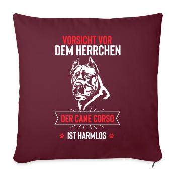 Cane Corso - Sofakissenbezug 45 x 45 cm - Burgunderrot - Vorne