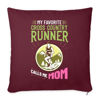 Cross Country Running Crosslauf Geländelauf Laufen - Housse de coussin décorative 45 x 45 cm - bordeaux - Devant