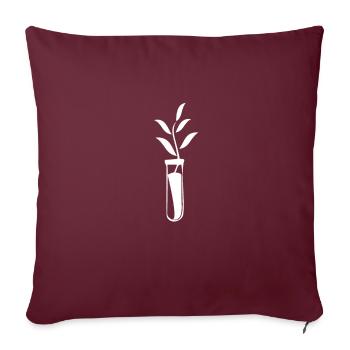 Carrot in test tube - Sofa pillowcase 17,3'' x 17,3'' (45 x 45 cm) - burgundy - Front