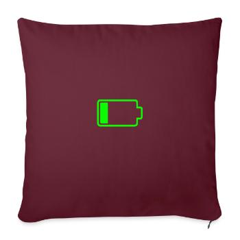 Charge battery empty holiday gift - Sofa pillowcase 17,3'' x 17,3'' (45 x 45 cm) - burgundy - Front