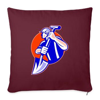 The builder - Sofa pillowcase 17,3'' x 17,3'' (45 x 45 cm) - burgundy - Front