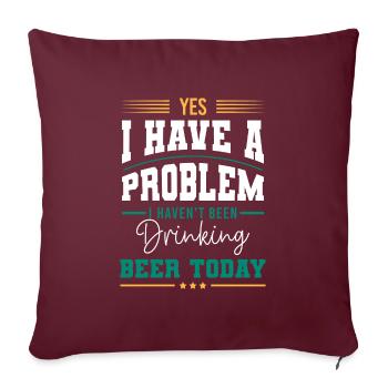 Solution La solution - Housse de coussin décorative 45 x 45 cm - bordeaux - Devant