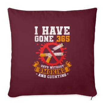 Bâton lumineux mégot de cigarette non-fumeur - Housse de coussin décorative 45 x 45 cm - bordeaux - Devant