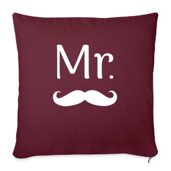 M. MISTER MAN BEARD - Housse de coussin décorative 45 x 45 cm - bordeaux - Devant