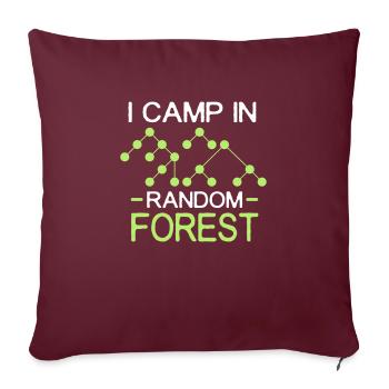 i camp in random forest white - Sofakissenbezug 45 x 45 cm - Burgunderrot - Vorne