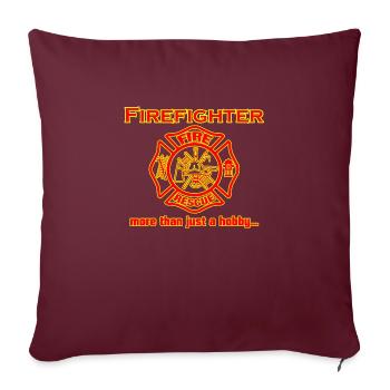 Pompier - Housse de coussin décorative 45 x 45 cm - bordeaux - Devant