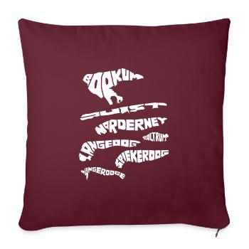 Vacances silhouette des îles Osfries Mer du Nord - Housse de coussin décorative 45 x 45 cm - bordeaux - Devant
