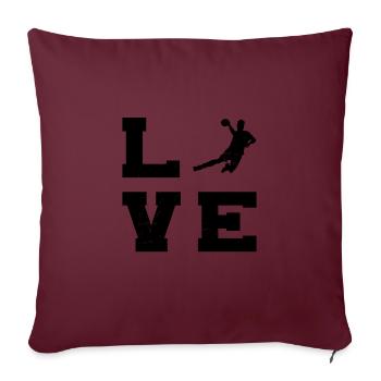 Joueuses de handball Joueuses de handball Joueuses de handball Jeux de handball - Housse de coussin décorative 45 x 45 cm - bordeaux - Devant