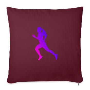 Running Cross Country Running Laufen Fitness - Housse de coussin décorative 45 x 45 cm - bordeaux - Devant