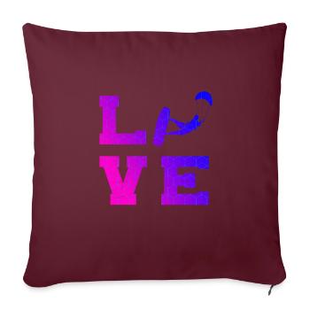 Kitesurf Femmes Kitesurf Hommes KitesurfEr Kitesurf - Housse de coussin décorative 45 x 45 cm - bordeaux - Devant