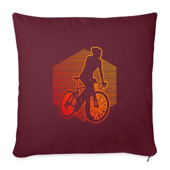 Roadbike Cyclisme de route Cyclisme de route Vélo de route - Housse de coussin décorative 45 x 45 cm - bordeaux - Devant