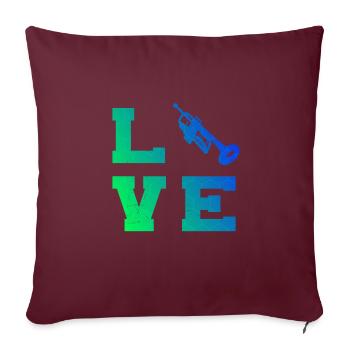 Trompette pour hommes Trompette Trompette Jouant de la trompette - Housse de coussin décorative 45 x 45 cm - bordeaux - Devant