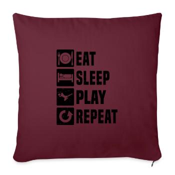 Footballeur Footballeur Footballeur - Housse de coussin décorative 45 x 45 cm - bordeaux - Devant