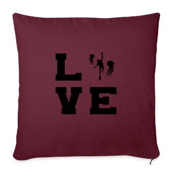 Free Dive Scuba Diver Diver Scuba Taucher - Sofakissenbezug 45 x 45 cm - Burgunderrot - Vorne