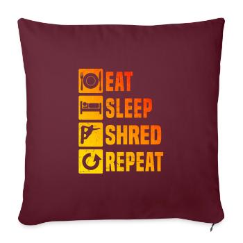 Snowboarder Snowboard Sports d’hiver Snowboard - Housse de coussin décorative 45 x 45 cm - bordeaux - Devant