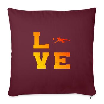Joueur de volley-ball Volley-ball Volley-ball Joueur de volley-ball - Housse de coussin décorative 45 x 45 cm - bordeaux - Devant