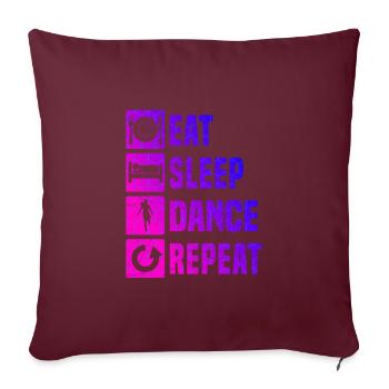 Shuffle Girl Shuffle Danse Hommes Shuffle Boy - Housse de coussin décorative 45 x 45 cm - bordeaux - Devant