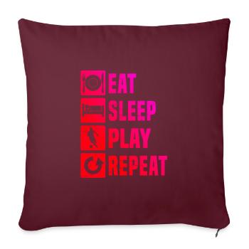 Football Football Football Jouer au jeu de football - Housse de coussin décorative 45 x 45 cm - bordeaux - Devant